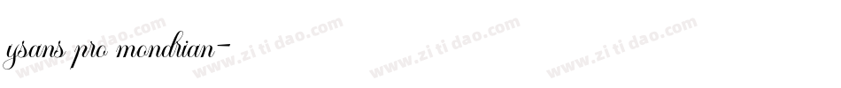 ysans pro mondrian字体转换